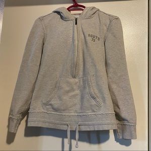 ROOTS 1/2 ZIP HOODED DRAWSTRING SWEATER